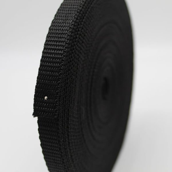 10mm Black Polypropylene Webbing