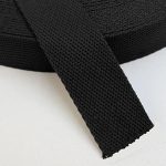 WEBBING 25MM BLACK COTTON