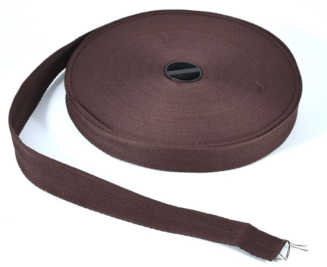 WEBBING TWILL TAPE 25MM BROWN
