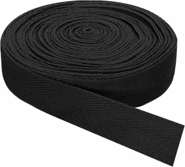 25mm Black polypropylene Webbing