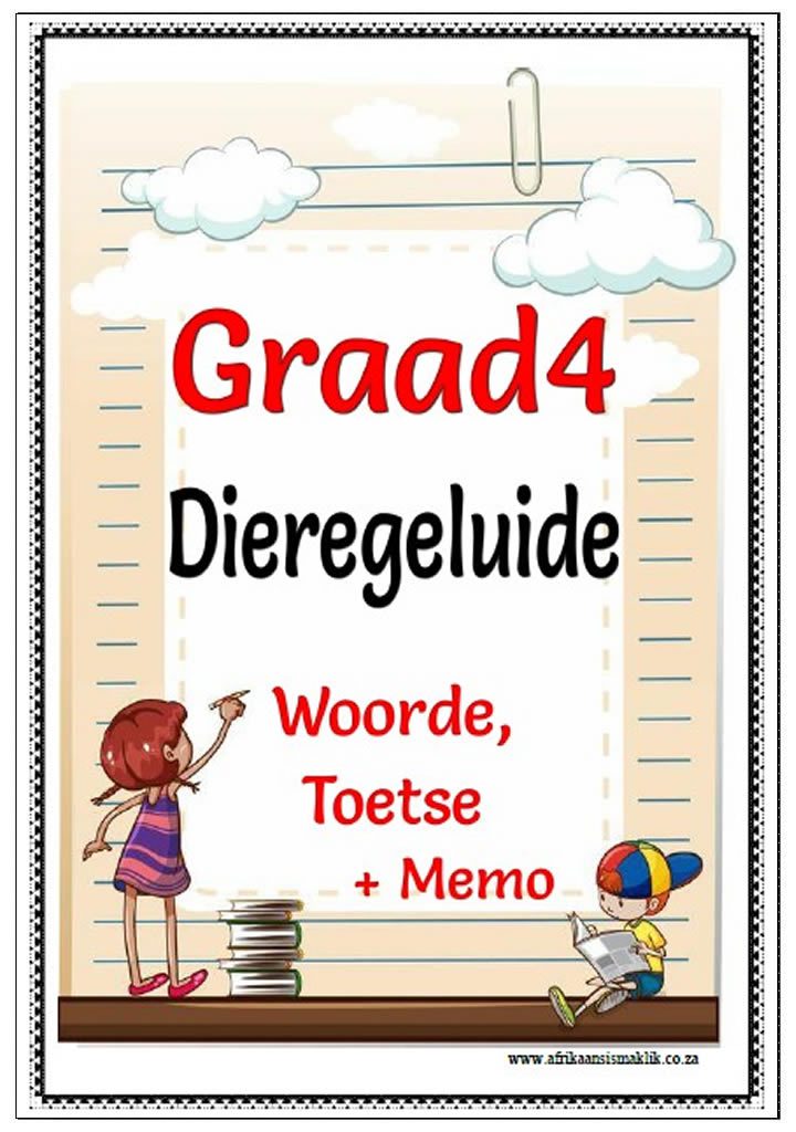 Graad 4 - Dieregeluide - Toetse en Memo Graad 4 - Dieregeluide - Toetse en Memo - Image 1