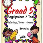 Graad 5 Begripslees, Taal, Emosies, Oefeninge – Toetse + Memo (9 Blaaie)