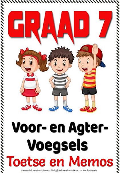 Graad 7 - Voorvoegsels en Agtervoegsels - 2 Toetse met Memo Graad 7 - Voorvoegsels en Agtervoegsels - 2 Toetse met Memo - Image 1