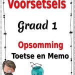 Graad 1 PDF Voorsetsels Opsomming Woorde Toets en Memo