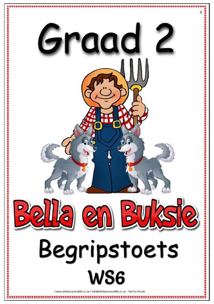 Graad 2 Begripstoets - Bella en Buksie - Vrae met Memo Graad 2 Begripstoets - Bella en Buksie - Vrae met Memo - Image 1