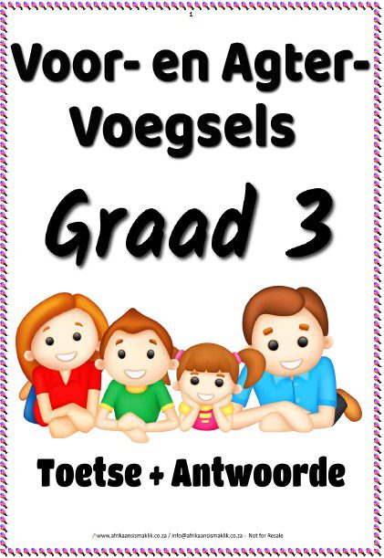 Graad 3 Voorvoegsels en Agtervoegsels Graad 3 Voorvoegsels en Agtervoegsels - Image 1