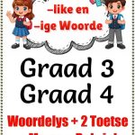 Graad 3 en Graad 4 -like en -ige woorde