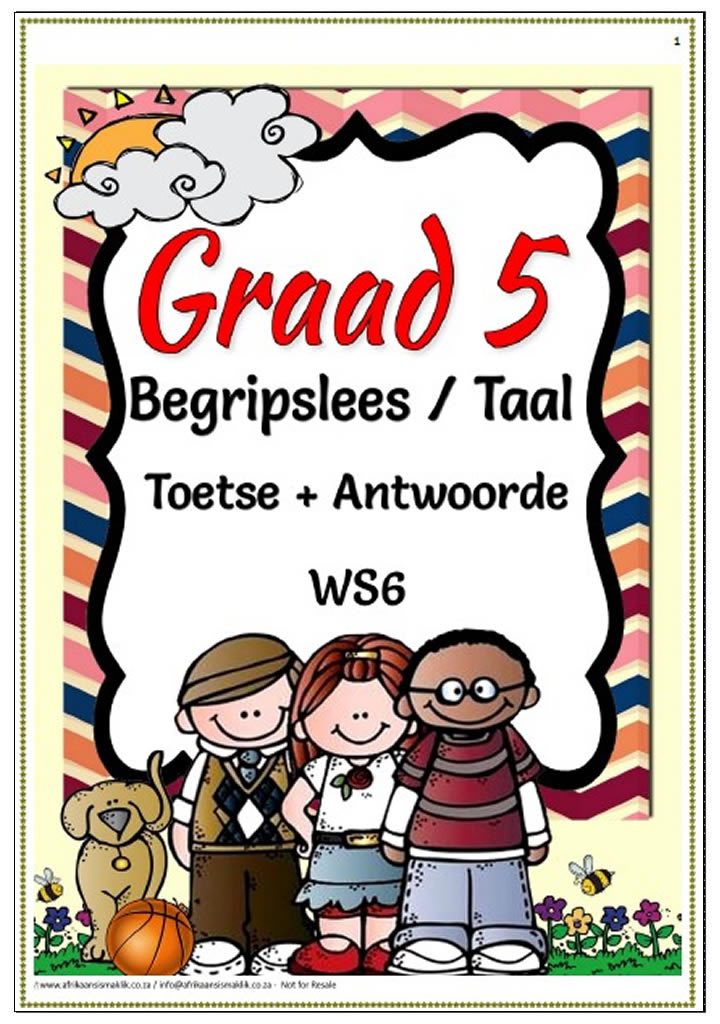 Graad 5 - Begrip- Bennie se Markdag - Taal - Toetse + Antwoorde Graad 5 - Begrip- Bennie se Markdag - Taal - Toetse + Antwoorde - Image 1