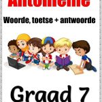 Graad 7 Antonieme Woorde Voorbeeld Toetse en Memo