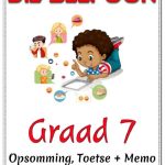 Graad 7 -  Begrips en Taal Oefening Eksamen met Memo WS1