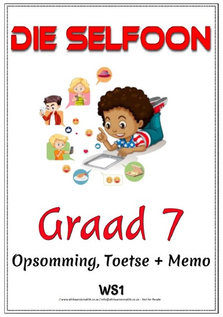 Graad 7 - Begrips en Taal Oefening Eksamen met Memo WS1 Graad 7 - Begrips en Taal Oefening Eksamen met Memo WS1 - Image 1