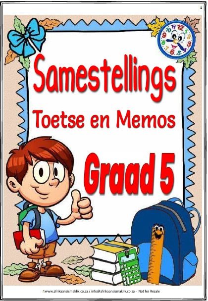 Graad 5 Samestellings PDF 2 Toetse Graad 5 Samestellings PDF 2 Toetse - Image 1