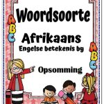 Woordsoorte Opsomming - Al Die Grade